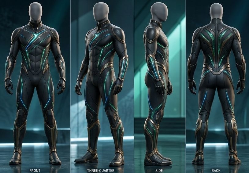 The Disruptor, костюм от всички страни